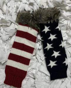 Mode Schal Armstulpen rot weiß und blau Neu mit Etikett One Size - Bild 1 von 3