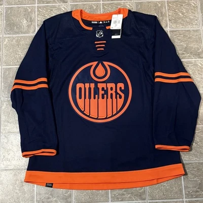 Camiseta deportiva alternativa Adidas azul marino Edmonton Oilers nueva con etiquetas - talla 50 Foto 1 de 4
