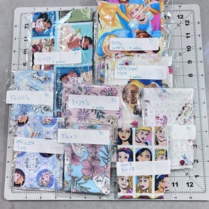 Disney Prinzessin Baumwollstoff Set 9 Musterstücke Belle Tangled Arielle Frozen - Bild 1 von 4
