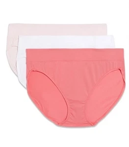 Warners Blissful Benefits Hi-Cut Brief Panties 3 Pk Microfiber Size XXXL/10 NWTs - Picture 1 of 3