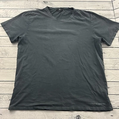 Camiseta en blanco manga corta 7 For All Mankind 7FAM para hombre XL gris Foto 1 de 4
