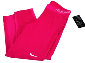 Nike Pro Cool Dri Fit Women's Pink Cropped Leggings Size Large New - Picture 1 of 8