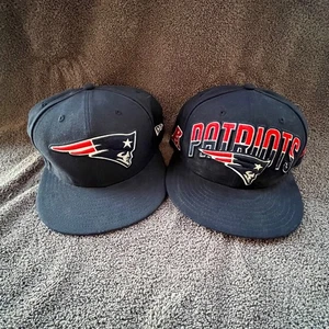 2 New England Patriots Fitted Hat hats New Era 59fifty  7 5/8 cap XLIX  blue - Picture 1 of 16