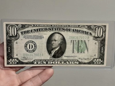 1934 A $10 Federal Reserve Note Cleveland - Image 1 of 4