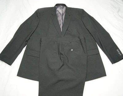 haggar travel performance 2 piece suit men's jacket 52R pants 44x30 gray - Image 1 of 4