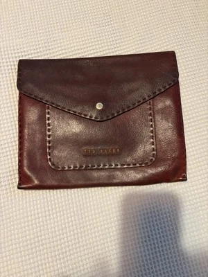 Burgundy Leather Ted Baker Clutch Bag - Image 1 of 4