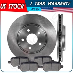 Front Vented Brake Rotors And Ceramic Pads For Chevrolet Malibu 2004-07 2009-10 - Picture 1 of 8