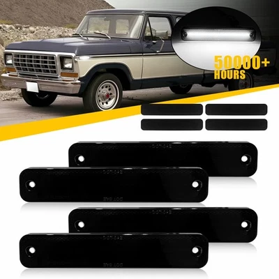 For 1973-1979 Ford F100 F150 F250 F350 LED Bumper Side Marker Signal Lights 4pcs - Image 1 of 4