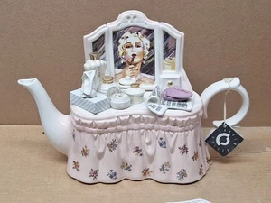 RARE Paul Cardew Ladies Dressing Table Large Teapot Ltd Edit. # 420/5000, w/ tag - Picture 1 of 21