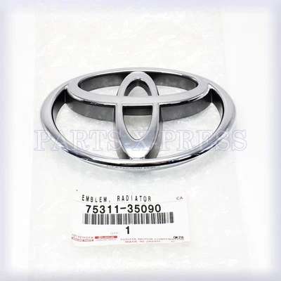 NUEVO LOGOTIPO EMBLEMA RADIADOR PARRILLA DELANTERA CAMIONETA TOYOTA ORIGINAL FABRICANTE ORIGINAL 75311-35090 1 PIEZA Foto 1 de 4