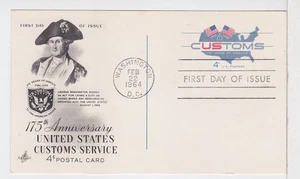 TurtlesTradingPost- US Customs Service #UX50- 1964- FDC Artcraft Cachet - Picture 1 of 1