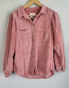 American Eagle Pink Corduroy Shacket Button Down Small Vintage - Picture 1 of 5