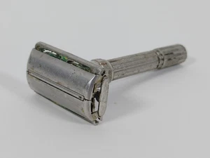 Navaja de afeitar de seguridad Gillette Fatboy de colección ajustable 1-9 esfera indicador 1965 J-2 J2 - Imagen 1 de 17