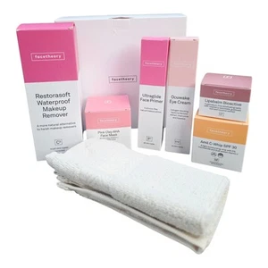 Facetheory Gift Set Makeup Remover Face Mask Primer Moisturiser Eye Cream Lipbal - Picture 1 of 24
