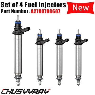 4PCS Fuel Injectors A2780700687 for Mercedes-Benz CLA250 2014 2015 2016 - Изображение 1 из 4