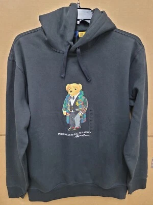 Polo Ralph Lauren большой и высокий переключатель медведь черный толстовка с капюшоном Sz LT - 4XLT - Изображение 1 из 3