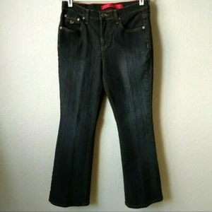 Gloria Vanderbilt Womens Jeans Size 8 Petite Bootcut Flare Faded Black Stretch - Picture 1 of 8