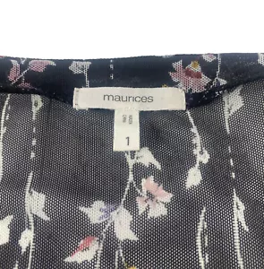 Blusa mameluco midi con estampado floral azul rosa transparente talla 1 de Maurices para mujer - Imagen 1 de 11
