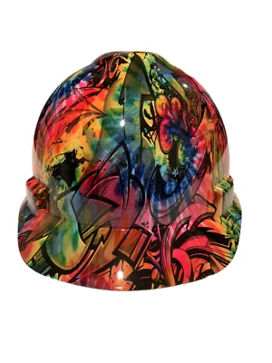 Gorra Hard Hat MSA V-Gard Estilo Personalizada Hydro Dipped Lite Tinte/Graffiti Foto 1 de 4