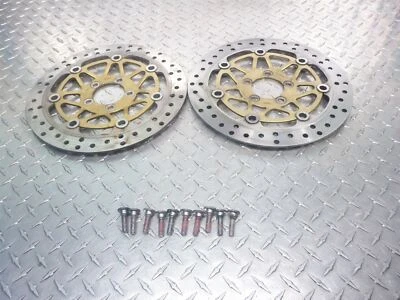 00 Kawasaki ZR750F ZR750 ZR 750 Front Brake Disc Rotor Rotors Bolts Hardware Set - Image 1 of 4