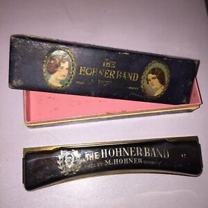 The Hohnerband By M.Hohner German Harmonica 20/40 Holes C With Box