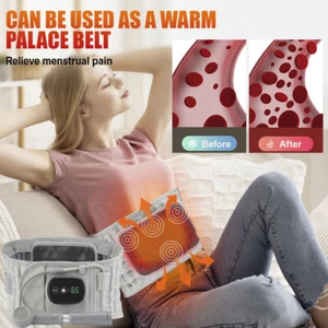 Electric Heated Back Massager Wrap with Vibration Therapy Pain Relief Waist Belt - Picture 1 of 20