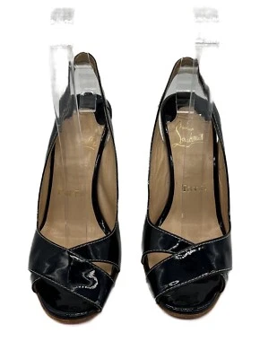 Cuñas Christian Louboutin charol azul marino talla 37 EE. UU. 7 Foto 1 de 4