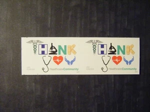 USA Scott #5947a THANK YOU HEALTHCARE Imperf pair of Stamps MNH (no die cuts) - Picture 1 of 2