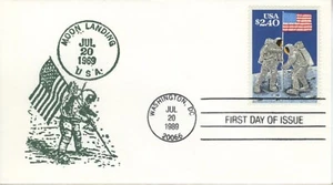 #2419 $2.40 Priority Mail FDC, RICH HOFFNER Hand-painted cachet Perfect! - Picture 1 of 1