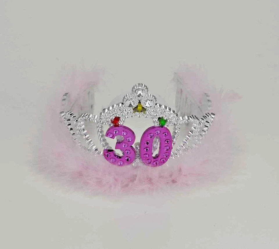 30-й день рождения 30 мигающая тиара Crown принцесса вечеринки пользу костюм аксессуар - Изображение 1 из 1