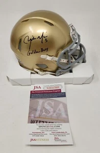 Rick Mirer Signed Autographed Notre Dame Fighting Irish Mini Helmet Golden Boy - Picture 1 of 2