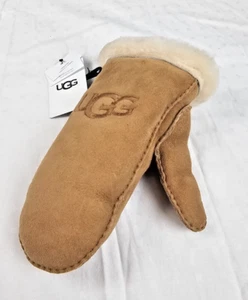 UGG Women's Sheepskin Heritage Logo Chestnut Suede Mitten Right only! L/XL Read! - Picture 1 of 3