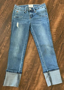 Hudson girls cropped destroyed jeans sz 8 - Picture 1 of 4
