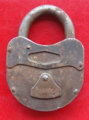 Antiguo GRANDE Candado Sin Llave de Trabajo Único Hecho en Rusia Coleccionista Raro Foto 1 de 4