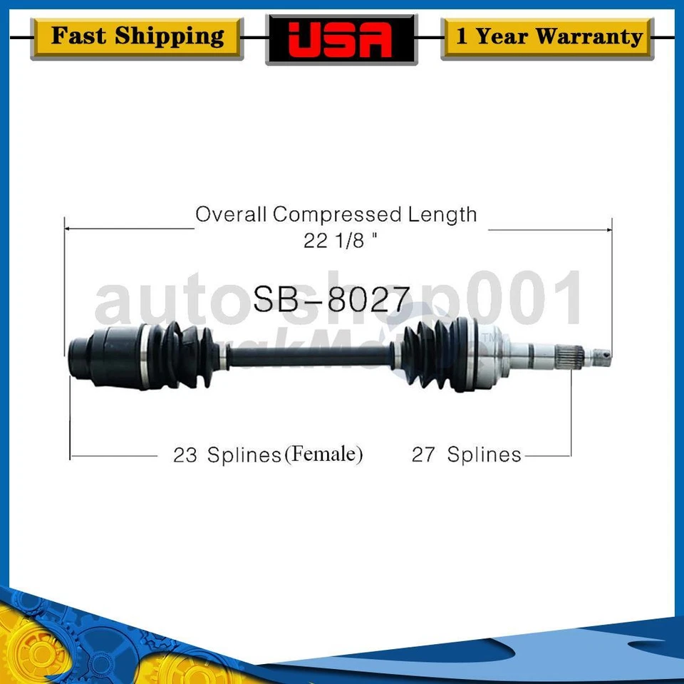 Junta de eixo dianteiro esquerdo CV para Subaru Justy 1.2L 1994 1993 1992 1991 1990 1989 - Imagem 1 de 1