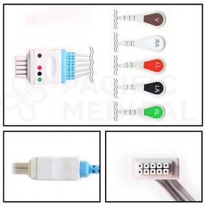 Mindray Datascope EKG EKG Telemetrie 5 Leadwire Kabel 0012-00-1503-02 - Bild 1 von 7
