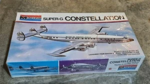 Vintage 1975 Monogram 1:134 Super-G Constellation Aircraft Model Kit Sealed NOS - Bild 1 von 7
