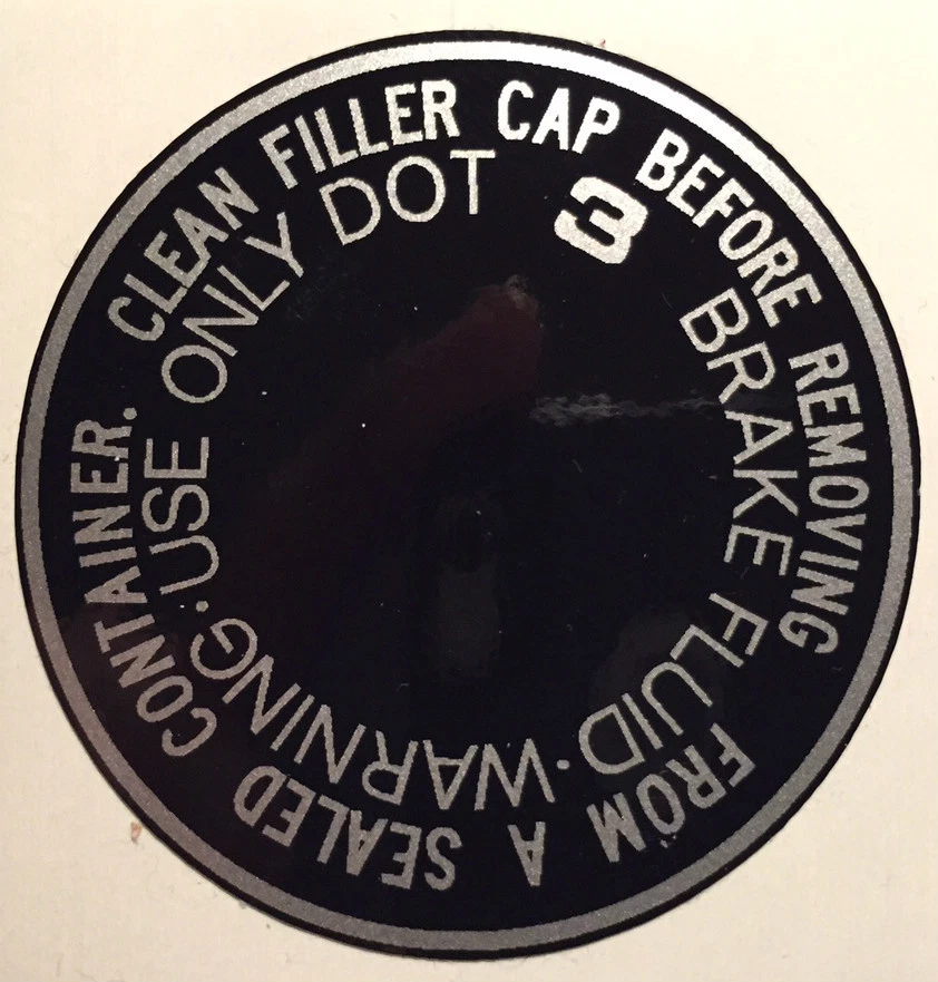 KAWASAKI Z1 900 H2 750 Z650 H1 500 S3 400 KH250 MASTER CYLINDER CAUTION DECAL 2 - Image 1 of 1