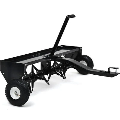 48" 122CM Tow Plug Lawn Aerator Lawn Spike Aerator Lawn& Garden Steel Heavy Duty - Image 1 of 4