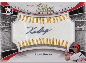 2011 ITG Heroes and Prospects Between the Seams Auto Gold Kellin Deglan HN /19  