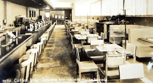 RPPC SONOMA INN WINNEMUCCA NV COFFEE SHOP ANNI 40 VERA FOTO CARTOLINA NON SPEDITA - Foto 1 di 4