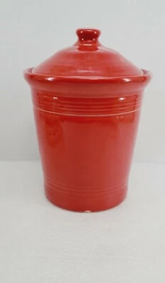 FIESTAWARE FIESTA MEDIUM utensil CANISTER CROCK scarlet red NEW