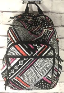 Vera Bradley 3- Compartments Campus Black/Multicolor Backpack - Picture 1 of 10