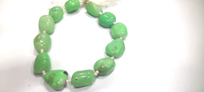 Crisoprasa arco iris luna piedra pepita suave caer cuentas sueltas 8" pulgadas 1 hilo Foto 1 de 4