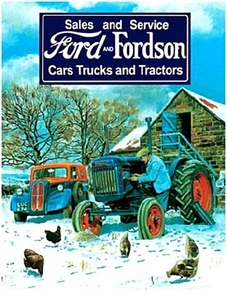 Ford and Fordson in snow large steel sign 400mm x 300mm (og) - Picture 1 of 1