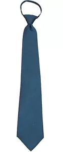 Corbata con cremallera azul pretied para hombre bodas baile de graduación - Imagen 1 de 2