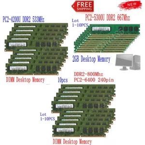 16GB 8GB 4GB 2GB DDR2 533 667 800MHz PC2 Desktop RAM Memory New For Samsung LOT - Picture 1 of 27