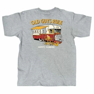 New OLD GUYS RULE T SHIRT Hoppy Camper Happy Camper - Picture 1 of 1