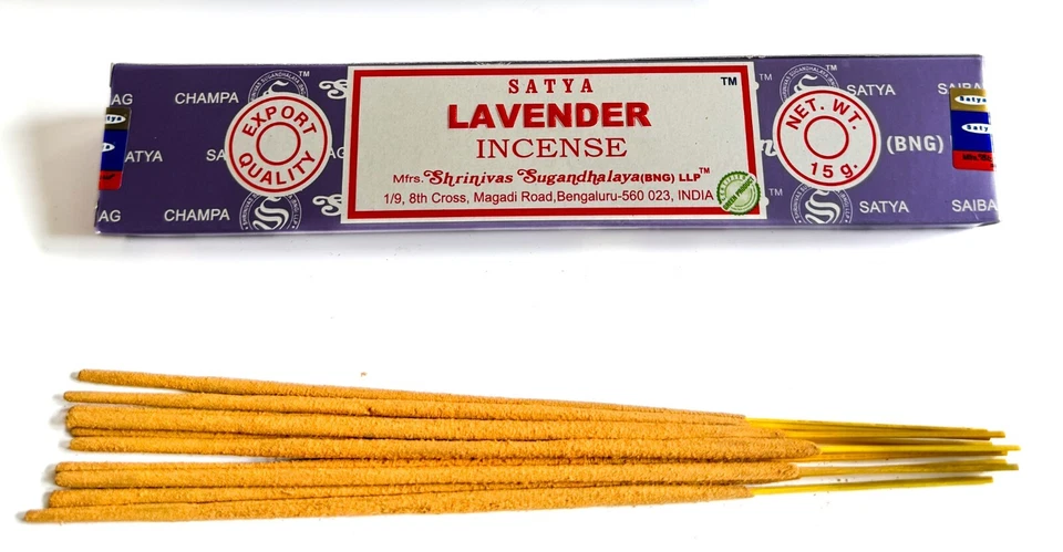 Satya Nag Champa Lavender Incense Sticks 12 Count