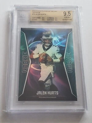 2020 Player of the Day Rainbow Silver Holo Refractor #75 Jalen Hurts RC BGS 9.5 - Image 1 of 2